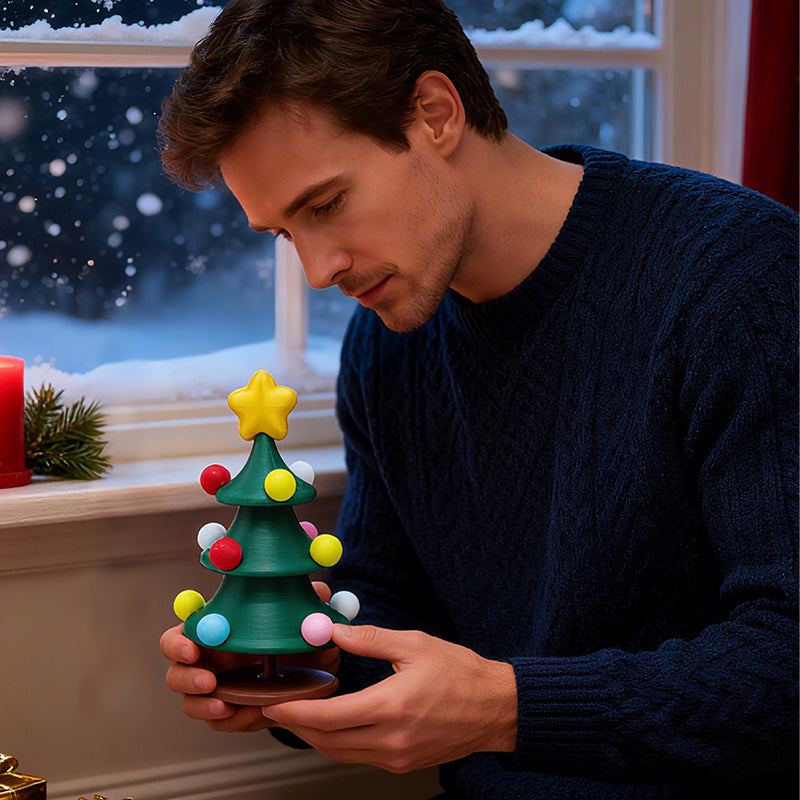 🎄 3D-printed swinging Christmas tree toy 🎁