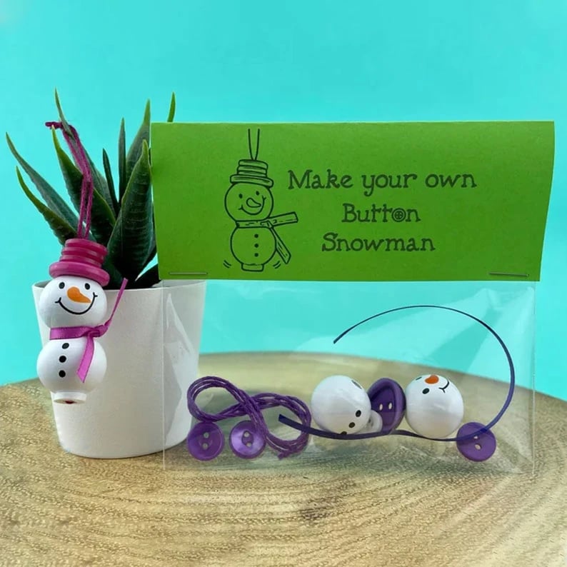 ☃️ DIY Button Snowman Ornament Kit☃️